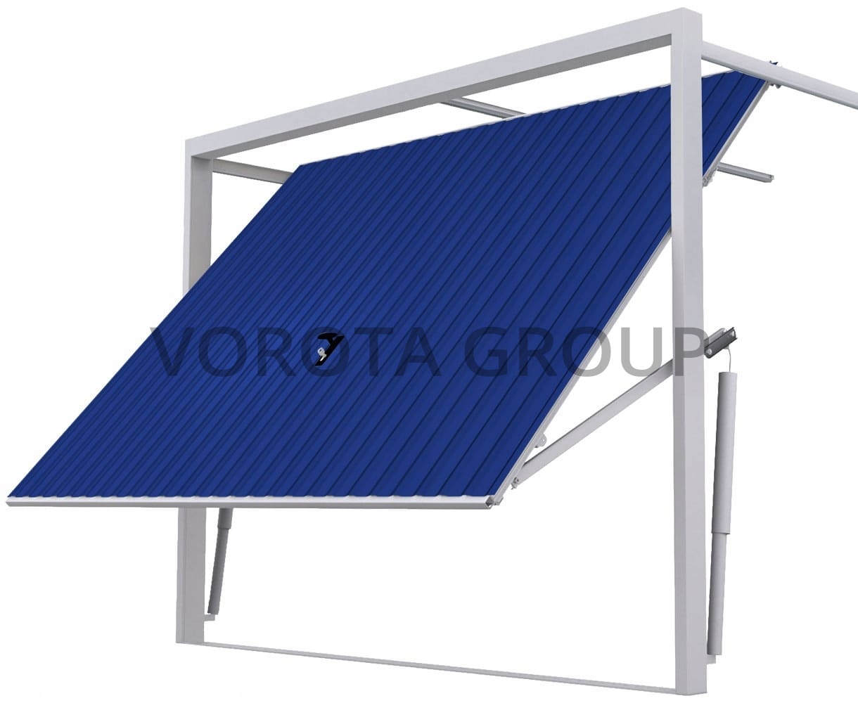 Подъемные гаражные ворота секционные Alutech синие 2200x2200