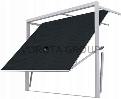 Подъемные гаражные ворота секционные Alutech черного цвета 2500x2500